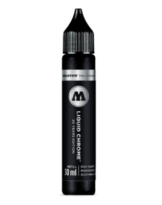 Molotow Liquid Chrome Refill - 30ml High Gloss Ink - Permanent Mirror Metallic