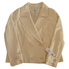 Lacoste Jacket Designer Cotton Coat Vegan Size 6 Eu 38 Small Retail $250