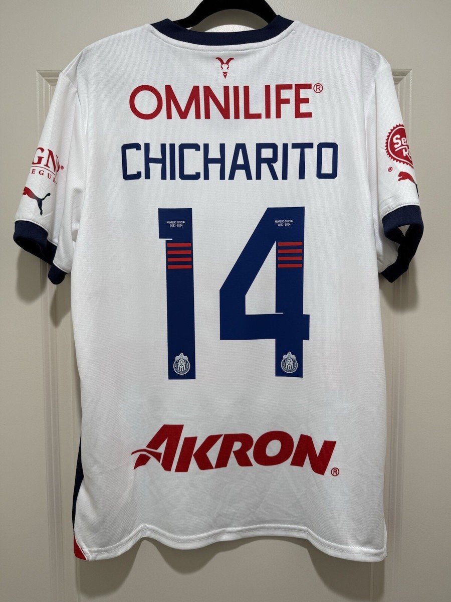 Chicharito #14 Mens LARGE PUMA Jersey Chivas Guadalajara Away Fan