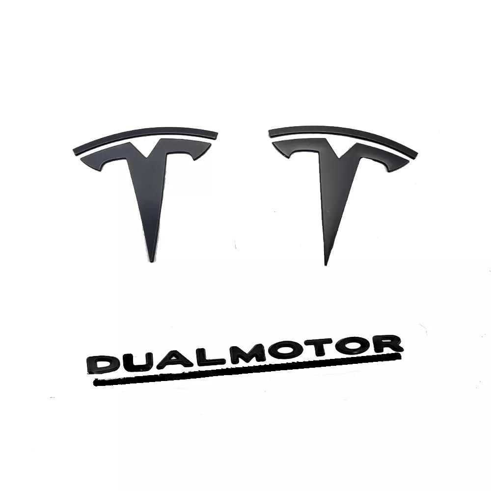 Tesla Badge Logo Emblem Sticker Covers for Tesla Model Y & Model 3 (3 Pack)