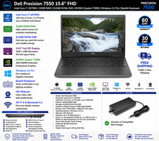 Dell Precision 7550 15.6" FHD i7-10750H 32GB 512GB SSD Quadro T2000 Win11 Pro