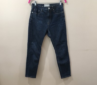 Women's Everlane The High Rise Skinny Jeans Ankle Dark Wash Denim Size 27