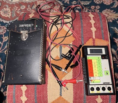 AMPROBE AM-4A DIGITAL INDUSTRIAL MULTIMETER Tested Working Vtg w/ Case