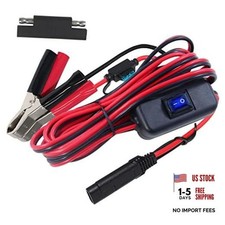 12V SAE to Battery Alligator Clip - 2Pin Quick Disconnect Cable 10ft 10FT