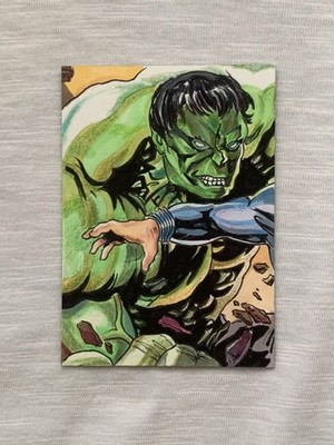 Hulk Marvel 1of1 Hand drawn sketch by Lili