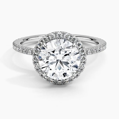 18 Karat Weißgold IGI-zertifizierter, im Labor hergestellter Diamant-Ehering ...