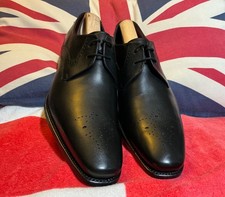 Loake Powers Black Modern Semi Brogues * LIGHTLY USED * UK 9