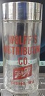 Schlitz Beer Salt or Pepper Shaker Wolff's Distributing Co. Hudson Wis. Glass — photo 1