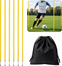 6 Pcs Soccer Agility Poles for Training, 5 FT Adjustable Speed and Agility Tr...