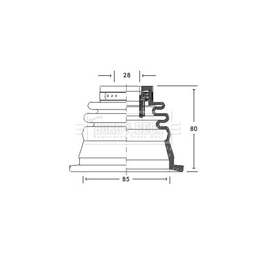 BORG & BECK Bellow Kit, drive shaft BCB2650