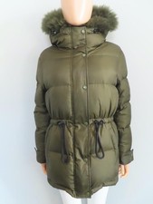 Giacca imbottita Yves Salomon verde oliva YS esercito taglia 34/US 2