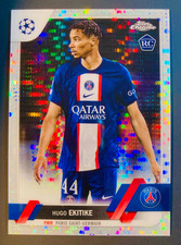 2022-23 Topps Chrome UCC # 125 Hugo Ekitike PSG Pulsar refractor rookie card RC. rookie card picture