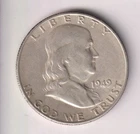 1949-S BEN FRANKLIN HALF-DOLLAR 90% SILVER SAN FRANCISCO .50¢ UNITED STATES