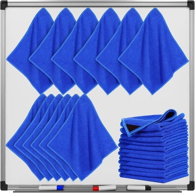 24 Packs Magnetic Cleaning Cloth Microfiber Dry Erase Eraser Magnetic Whiteboard