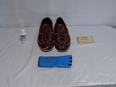 'Pre-Own' Vtg Dexter Mens 10.5 Leather Bowling Shoes & Accessories (See Descrip)