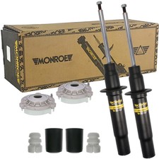 2x MONROE Stoßdämpfer + Domlager Satz Vorne für AUDI A4 B9 A5 F53 F5A F57