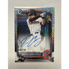 Topps 2025 Bowman Draft Chrome Autograph Dean Curley /150 Guardians #CPA-DC