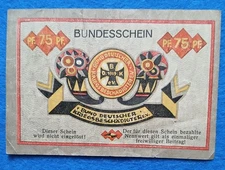 09 166 Notgeld Hamburg Bund Deutscher Kriegsbeschädigter 75 Pfg., ohne Datum