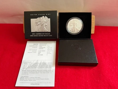 2023 US Mint American Eagle 99.9% Silver "PROOF"Coin (W) West Point Mint COA