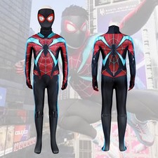 Miles Morales Kids Cosplay Costume Marvel's Spider-Man 2 Unisex Bodysuit Unisex