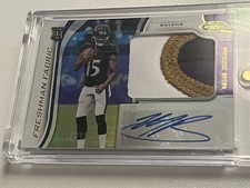 2019 Certified Freshman Fabric Marquise Brown Rookie Patch Auto /299 4 Color
