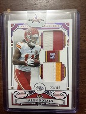 2025 Panini National Treasures - Rookie Dual Patch Jalen Royals /49