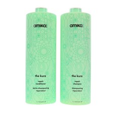 Amika The Kure Repair Shampoo 33.8 oz Conditioner 33.8 oz Combo Pack