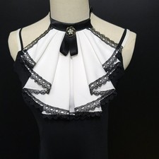 Victorian Collar Detachable Ruffle Jabot Retro Neck Collar Gothic Collars Shirt