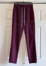 FIGS Women s Yola Skinny Scrub Pants Technical Collection Burgundy Small Tall