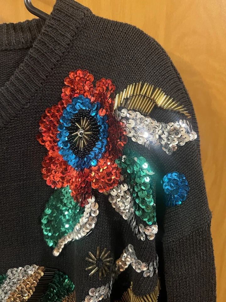 Suéter vintage con lentejuelas Western Connection Foto 2 de 4