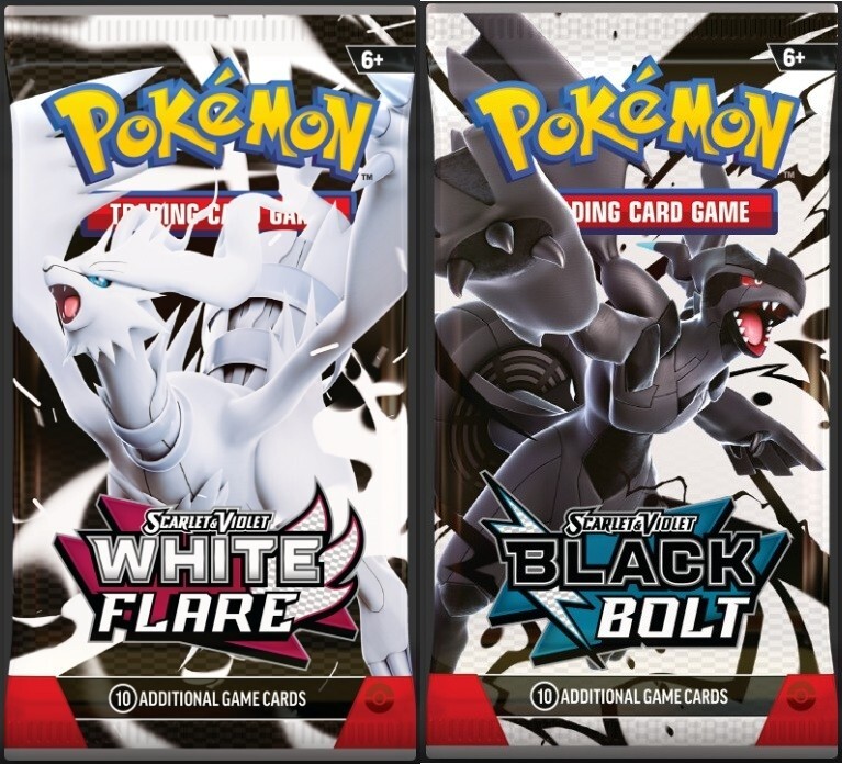 Pokemon TCG: Scarlet and Violet Black Bolt White Flare Booster Pack Bundle 2PK