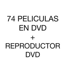 74 Películas En DVD + Reproductor DVD