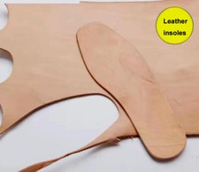 2pairs Genuine Leather Insoles Shoe Inserts Boot Repair Mens women Pad 3mm thick
