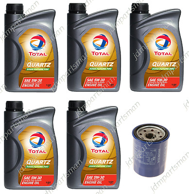 Genuine Oil Filter + TOTAL 5W-30 Synthetic Oil (5-Qts.) for Honda & Acura