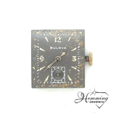 Vintage Bulova Manual Wind 21J 8AE Movement-Works-Starts/Stops Parts/Repair