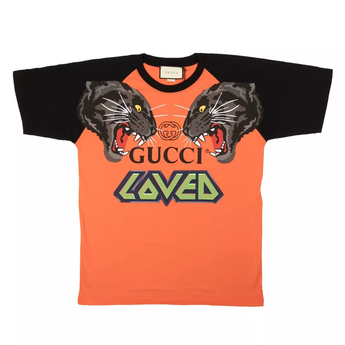 NWT GUCCI Orange Tiger Logo Short Sleeve T Shirt Size S 650 eBay
