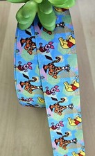 7/8  1.5" 1 YD Winnie The Pooh Grosgrain Ribbon Tigger Piglet Baby Shower Bow