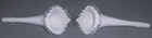 Fenton Epergne Pair White Milk Glass Silver Crest
