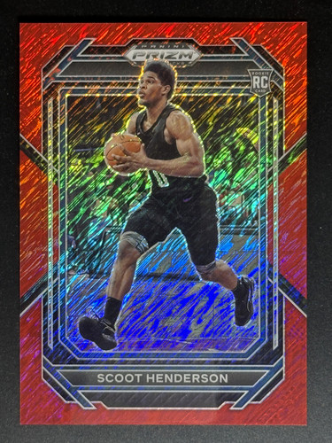 2023 PANINI DRAFT PICKS SCOOT HENDERSON RED SHIMMER PRIZM /9 #24 RC