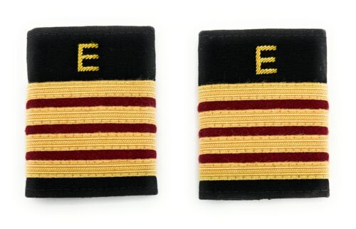 Epaulette Aircraft Engineers 4 x 1/4 Gold-Maroon with E R1066 - Picture 1 of 5