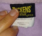 Dog light purple fleece jacket. hooded euc. size xsmall dog 3d logo on back.  — photo 3