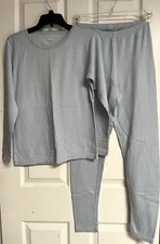 DUOFOLD 2Pc Top Bottom Set Thermal Base Layer Set Pants + Top Women L VINTAGE