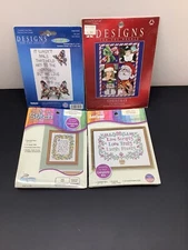 Lot Of 4 Janlynn Designs For The Needle Counted Cross Stitch Kits