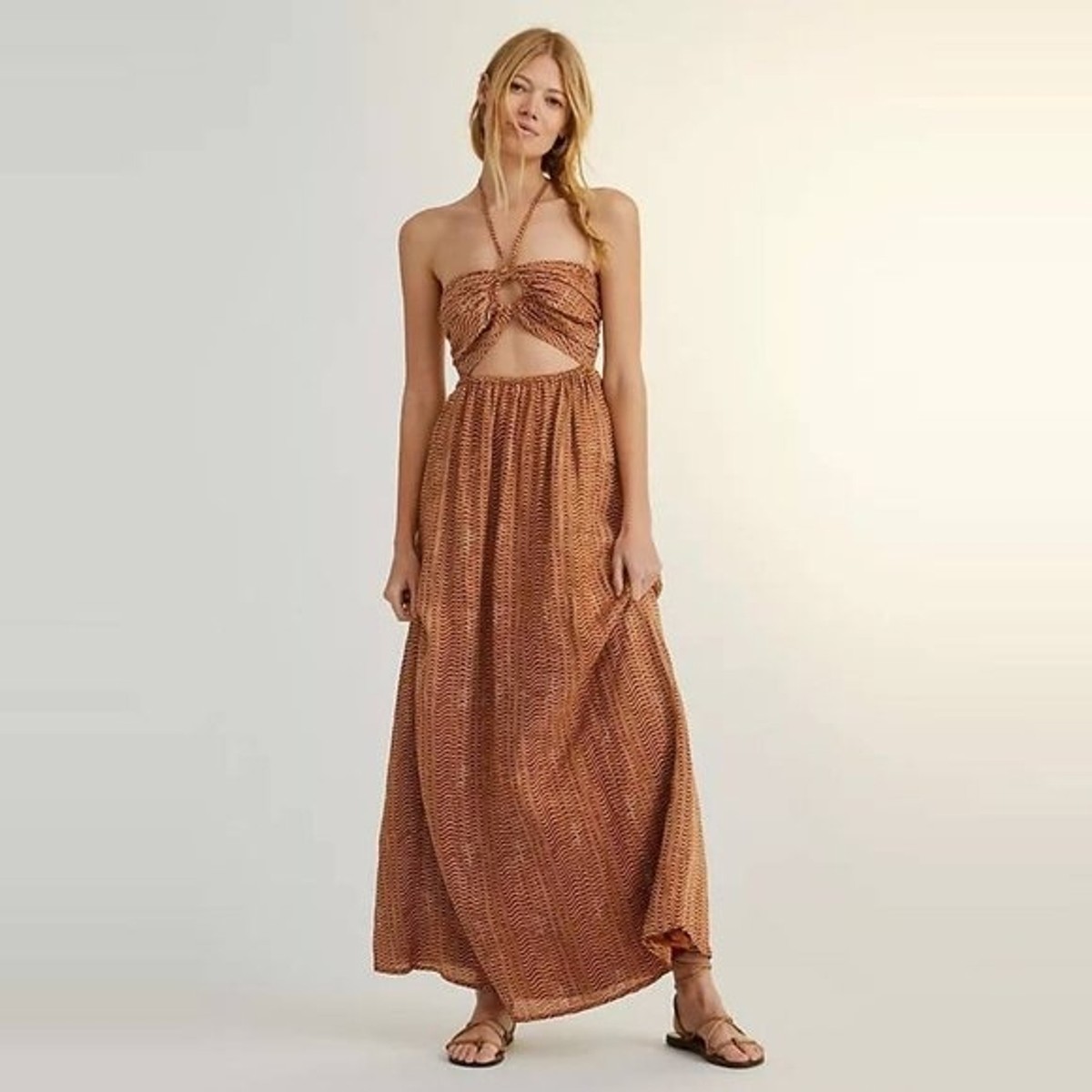 faithfull the brand brown dress An exciting silhouette of Exclude-wunderkind Blue Floral Hand Block Color::#43-Pine Green