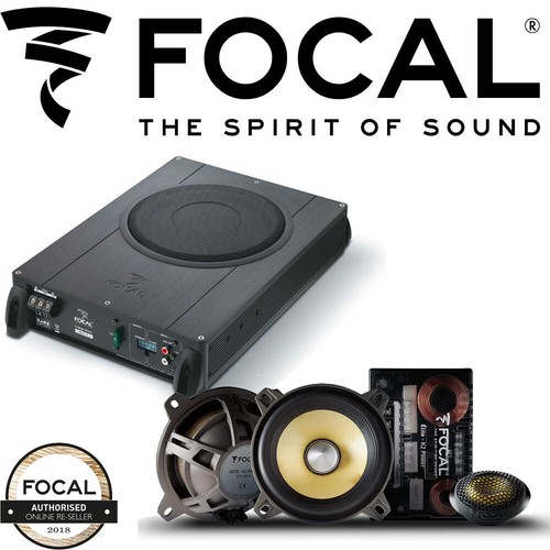 Focal iBus 2.1 UnderSeat Active Subwoofer + ES100K 4" 2Way Component