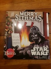 Star Wars 15 Days Of Socks Collections Size 6-12 Brand New Advent Calendar