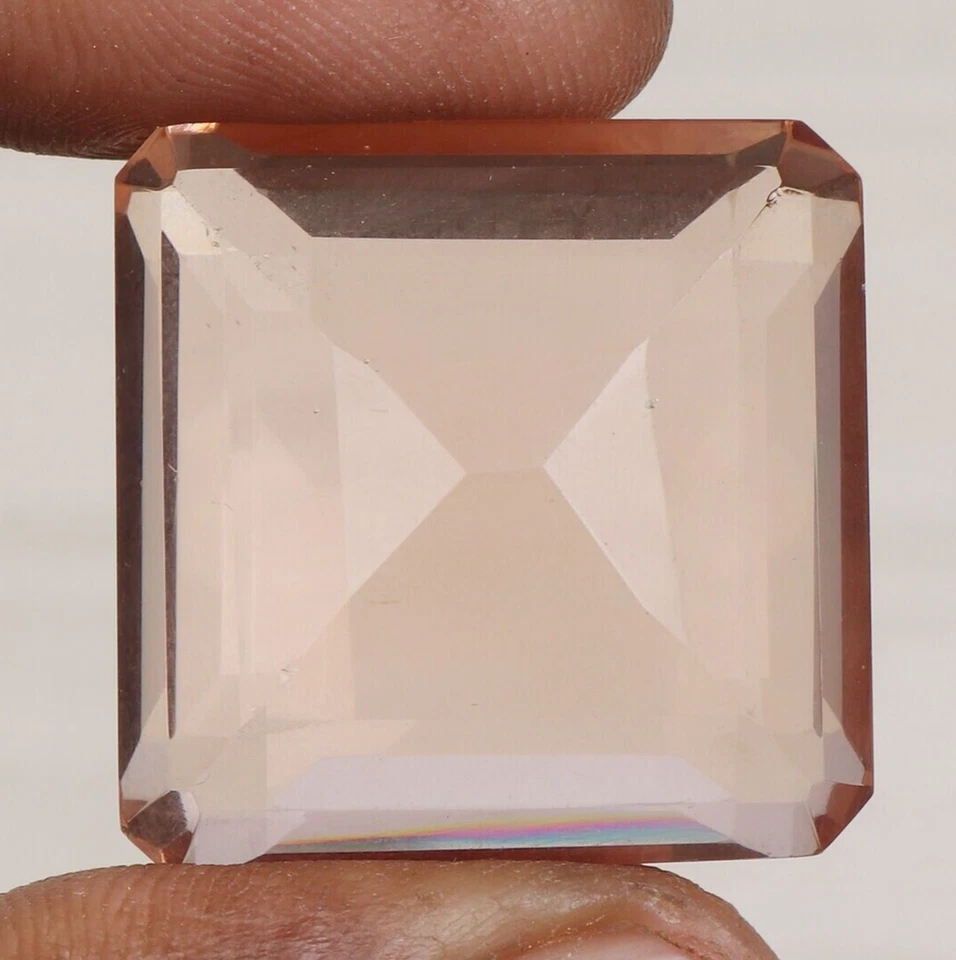 AAA+ Large Rose Quartz 59.85 CT Square Cut Loose Gemstone Gift 4 Ring & Pendant - Image 4 of 4