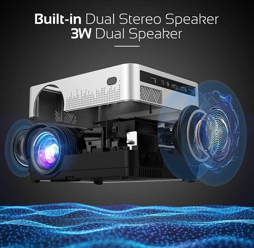 DBPOWER Wifi Mini Projectors 7500L LCD 720p Full HD 1080p Video Home Theater NEW - Image 3 of 3