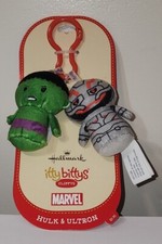 Hallmark Itty Bittys Clippys HULK ULTRON Marvel Avengers NEW 2" Plush Toys