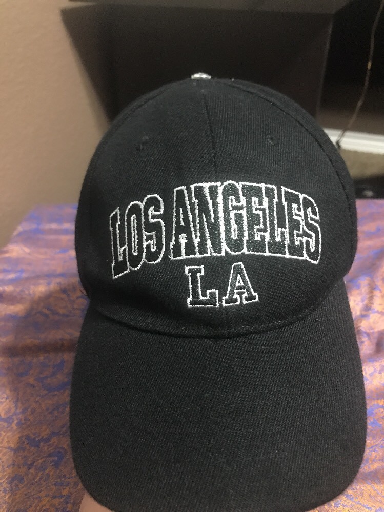 Black Los Angeles LA Baseball Cap Gem
